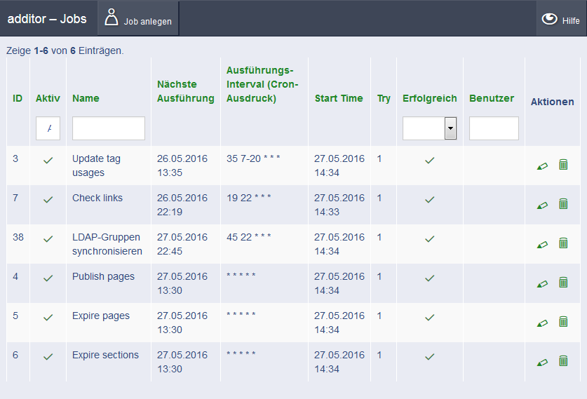 Jobverwaltung