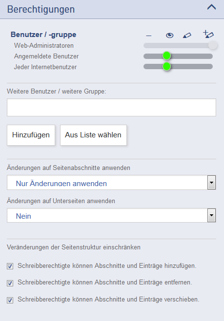 berechtigungen