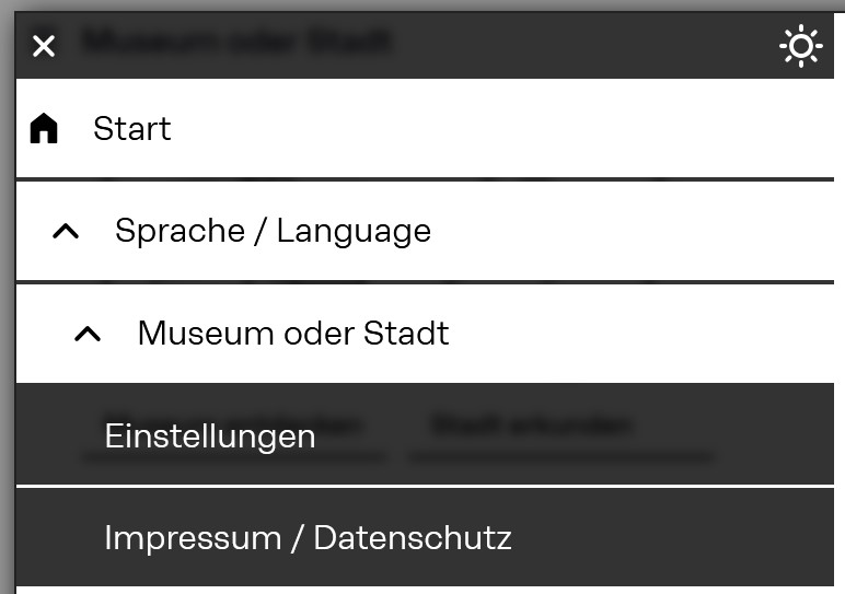 Screenshot vom Hauptmenü