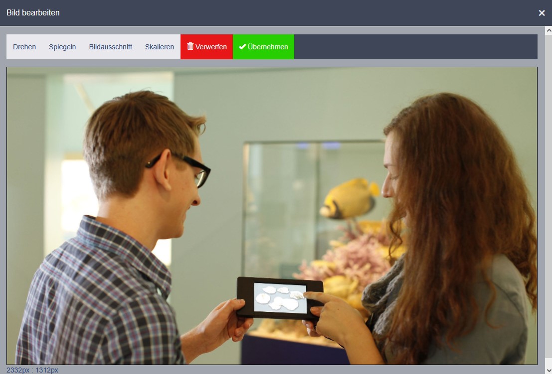 Screenshot Bild bearbeiten