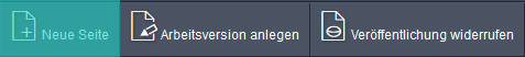 Aktionsleiste Button Neue Seite