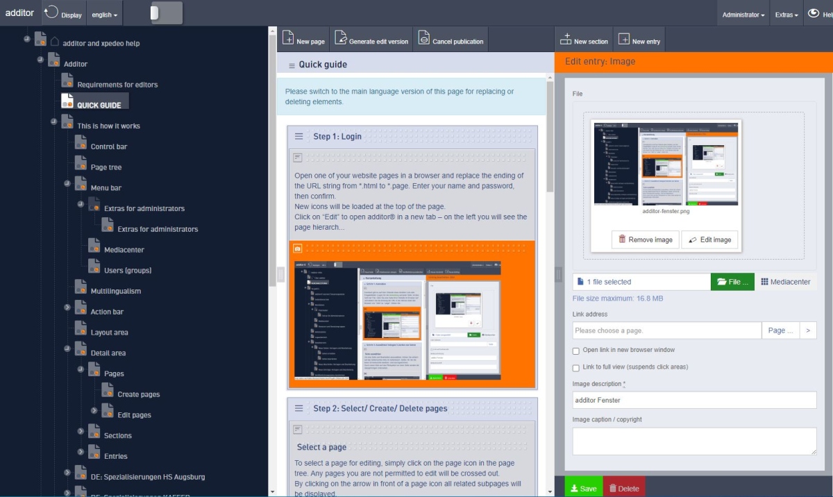 additor window