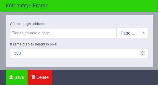 Entry iFrame